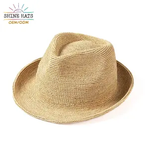 Shinehats 2024 OEM Fashion Sun Crochet Beach Summer Design Sombrero Women Raffia Panama Top Unisex Straw Hats