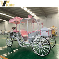 Décor de scène Chariot de Cendrillon en fer forgé motif étoile de printemps pour mariage en jardin