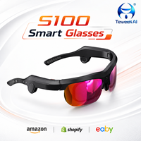 Gafas Inteligentes Inalámbricas S100 con Cámara de 13MP, Música, Llamadas, Control Táctil, Detección de Uso para Conducir, Viajar y Deportes al Aire Libre