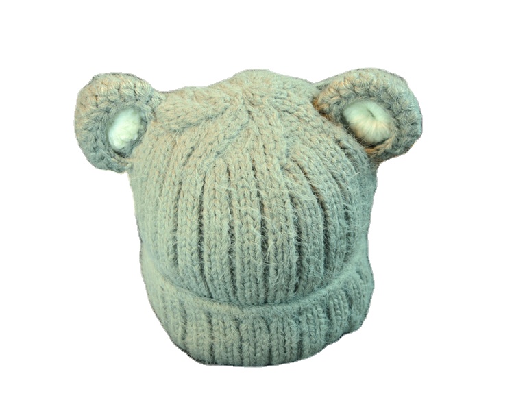 Шерстяные шапочки вязаные зимние шапки головные уборы Детская зимняя шапка милые кошачьи уши детская шапка M0122