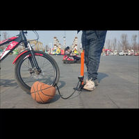 Pompe à main haute pression portable de qualité supérieure, 80-130 PSI, construction métallique, avec manomètre, pour vélos, motos, ballons