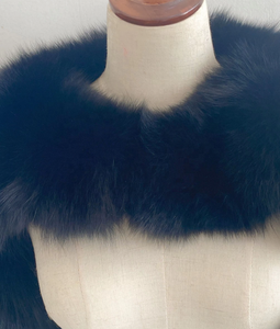 Lady Crop Top Jacket Venta al por mayor Fox Fur <span class=keywords><strong>Arm</strong></span> Sleeve Mujeres Abrigos de piel con mangas de piel - Product Image 3