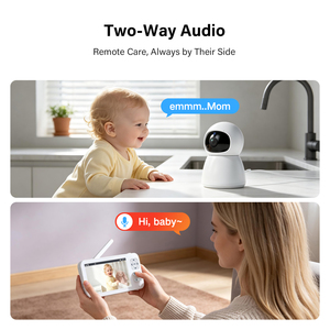 <span class=keywords><strong>Moniteur</strong></span> Bébé HD 5 Pouces avec Vidéo en Temps Réel, Communication Bidirectionnelle, Détection des Pleurs, Vision Nocturne et Fonction Pan-Tilt pour Surveillance de Bébé/Nounou - Product Image 3