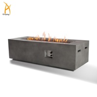 Table de foyer au propane de 60 pouces certifiée ETL et CE en GRC avec 70000 BTU, écologique pour la décoration extérieure du jardin