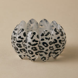 سوار ORNAPEADIA بوهيمي بنقشة الفهد للنساء - سوار مرن من الأكريليك، مثالي للارتداء اليومي والهدايا - Product Image 3