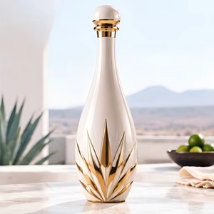 Botella <span class=keywords><strong>de</strong></span> Vino <span class=keywords><strong>de</strong></span> Cerámica Mate <span class=keywords><strong>de</strong></span> Lujo, 500 ml, Diseño <span class=keywords><strong>de</strong></span> <span class=keywords><strong>Agave</strong></span> Resistente a Altas Temperaturas, Forma Personalizada, <span class=keywords><strong>Licor</strong></span>, Fábrica OEM, Venta al Por Mayor - Product Image 1