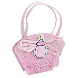 Piccole Borse Rosa per Bomboniere, Sacchetti Regalo per Biberon - Product Image 2