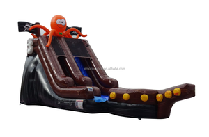 Tobogán Acuático Inflable Personalizado <span class=keywords><strong>con</strong></span> Temática de Barco Pirata, Parque Acuático Inflable <span class=keywords><strong>con</strong></span> <span class=keywords><strong>Piscina</strong></span> para Niños, Fiestas de Verano en el Patio Trasero, <span class=keywords><strong>Alquiler</strong></span> - Product Image 5