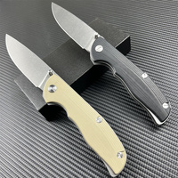 Vente chaude G10 Poignée Couteau De Poche Lame En Acier Inoxydable Camping Autodéfense EDC Axe Tactique Couteau De Poche