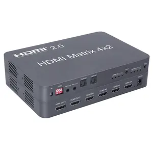4K 2K matriz HDMI 4x2 DE audio conmutador de vídeo apoyo 3D con EDID matriz HDMI
