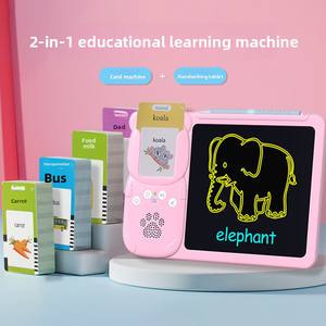 Macchina Educativa Personalizzabile 2 in 1 con Flashcard, LCD per <span class=keywords><strong>Scrittura</strong></span> e Carte Parlanti, 510 Parole per l'Educazione Precoce - Product Image 1