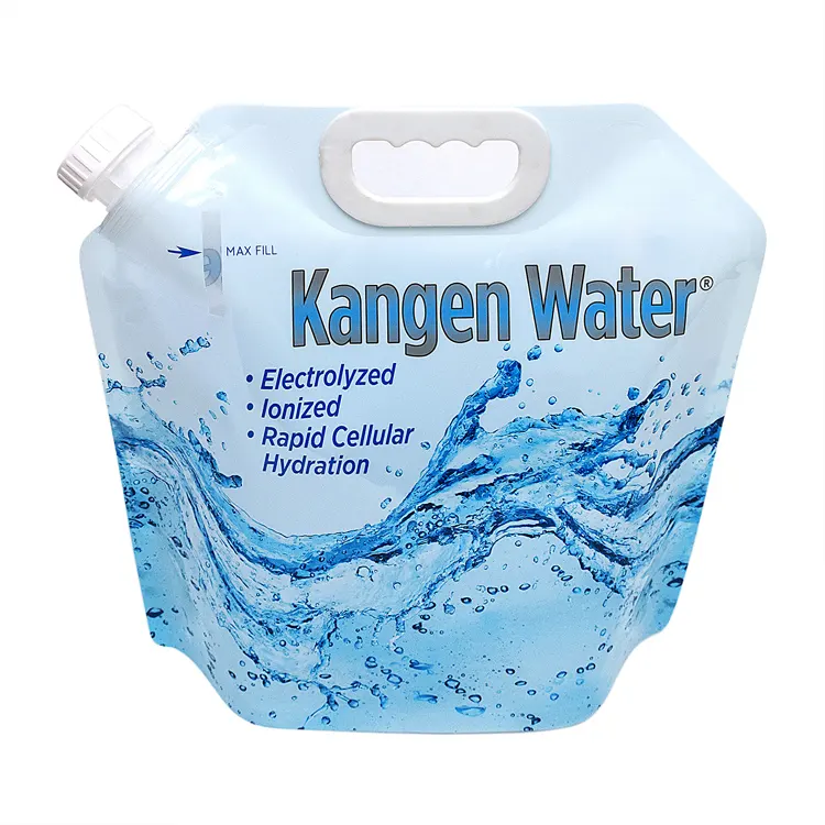 BPA मुक्त फिटनेस 5 लीटर बंधनेवाला प्लास्टिक पीने Kangen पानी की थैली