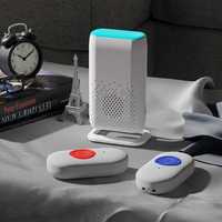 Nueva alarma de vibración de sonido y luz para sordos y silenciosos, buscapersonas inalámbrico para el hogar, timbre de vibración intermitente colorido