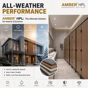 Cubículos de Ducha y Baño de Laminado Compacto HPL, Resistentes al Agua y al Fuego, Precio de Fábrica, para Centros Comerciales y Hospitales - Product Image 4