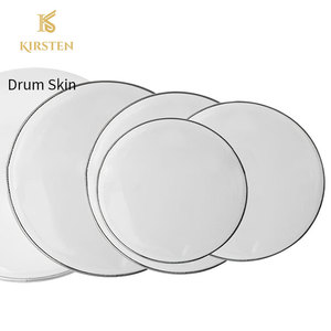 Phụ kiện nhạc cụ bộ gõ: Da trống trống <span class=keywords><strong>snare</strong></span> da dầu hai lớp/một lớp màu đen trong suốt sữa tùy chỉnh - Product Image 6
