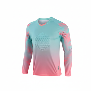 Rosa de alta calidad nuevo diseño de manga larga adulto juego de entrenamiento de fútbol portero Jersey hombres portería uniformes al por mayor - Product Image 2