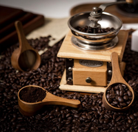 Lot de 4 cuillères à café en bois d'acacia de 40 ml, petites cuillères à café en bois, cuillères à café pour pots et récipients