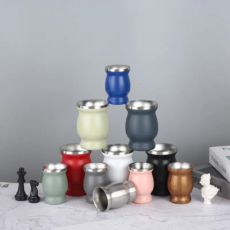 Moderna tazza di Yerba Mate e Set Bombilla-il Set di Yerba Mate include una tazza da tè in acciaio inossidabile 18/8 a doppia parete
