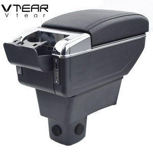 Vtear para Maruti Suzuki <span class=keywords><strong>Baleno</strong></span> sigma Reposabrazos de la interfaz USB de la caja de almacenamiento hilo <span class=keywords><strong>rojo</strong></span> coche-estilo de ABS brazo resto Accesorios - Product Image 4