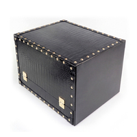 Boîte de présentation de bijoux de luxe pliable carrée personnalisée avec compartiments doublés de velours et étui organisateur de colliers