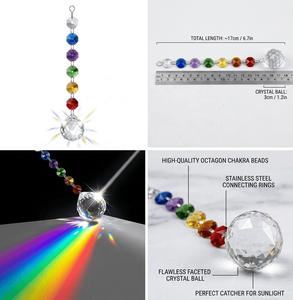 Guirlande attrape-soleil personnalisable en perles de <span class=keywords><strong>cristal</strong></span> octogonales pour fenêtre, décoration de mariage et de maison, bijou suspendu en prisme - Product Image 2