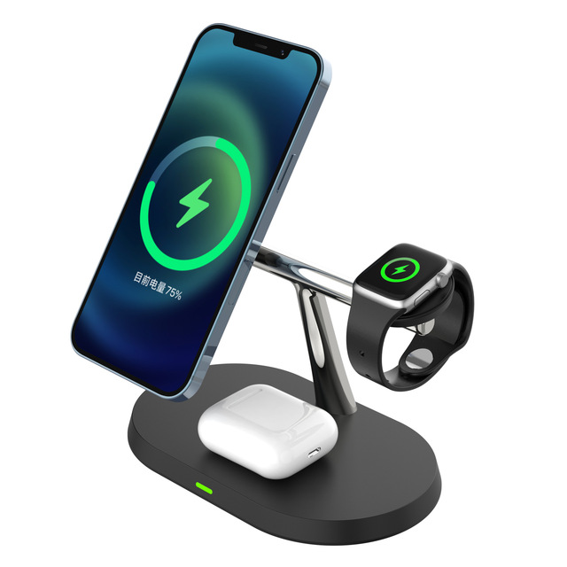 Wireless Charging Station for Airpods 15W Magnetic Wireless Charger Stand for Multiple Devices for iPhone 15 16