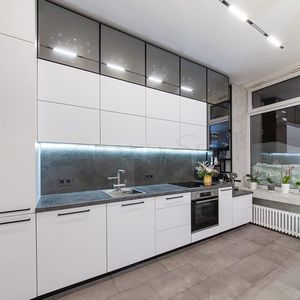Armario <span class=keywords><strong>de</strong></span> cocina <span class=keywords><strong>de</strong></span> aluminio, moderno diseño <span class=keywords><strong>de</strong></span> estilo europeo, brillante, 3D - Product Image 6