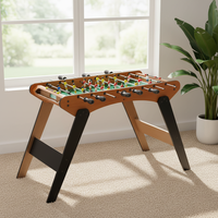 Table de baby-foot d'intérieur 35 pouces certifiée EN71, en bois, pour enfants et adolescents, 8 tiges, 2 ballons, personnalisable