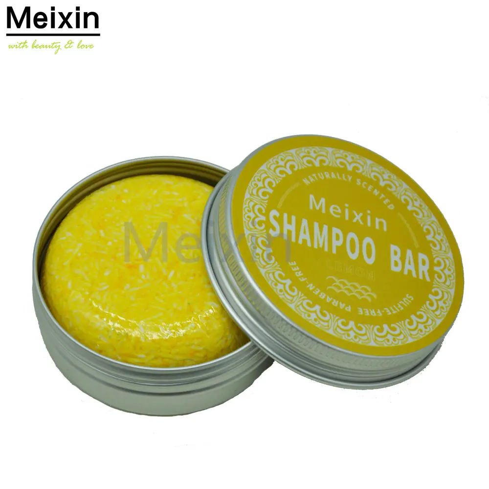 Meixin handmade gạo nước dầu gội xà phòng chăm sóc tóc chanh xà phòng Bìa Bar dầu gội đầu