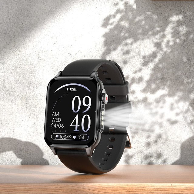 Cross-border P6Max Smart Watch with IPS Display Square Design LED Flashlight for Calling Heart Rate Alarm-Excellent Price