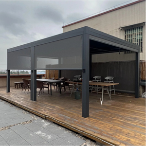 Gazebo Motorizado Impermeable para Piscina con Iluminación LED para Sombra en el Patio - Product Image 6