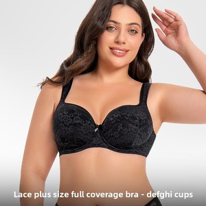 Sujetador con aros <span class=keywords><strong>para</strong></span> mujer, tallas grandes 75D-95J, push-up, antideslizante, transpirable, copa completa, <span class=keywords><strong>para</strong></span> chicas con curvas y busto <span class=keywords><strong>grande</strong></span> - Product Image 1