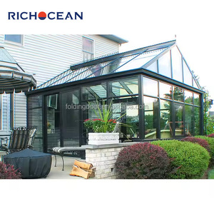 Diseño Moderno de Invernadero con Estructura de Aluminio y Vidrio Templado, 5 Años de Garantía Impermeable, Casas de <span class=keywords><strong>Cristal</strong></span> Móviles Plegables Francesas - Product Image 5