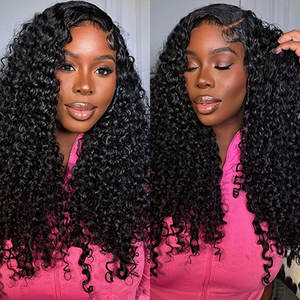 佩里莫达批发生印度200% 密度人发假发13*4蕾丝正面假发深波浪自然宽松卷发人发假发 - Product Image 3