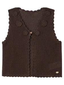 <span class=keywords><strong>Gilet</strong></span> tricoté à la main pour enfants, motif floral, <span class=keywords><strong>sans</strong></span> manches, pour filles, <span class=keywords><strong>gilet</strong></span> d'été respirant, cardigan en tricot pour enfants - Product Image 3