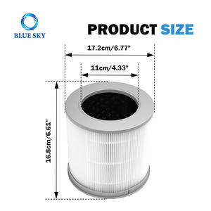 <span class=keywords><strong>Filtre</strong></span> de remplacement 3-en-1 H13 True <span class=keywords><strong>HEPA</strong></span> au <span class=keywords><strong>charbon</strong></span> <span class=keywords><strong>actif</strong></span> compatible avec le purificateur d'air Xiaomi Mi 4 Compact, fourniture d'usine OEM - Product Image 2