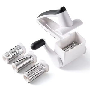 <b>Kitchen</b> <b>Gadgets</b> Manual Cheese Vegetable Shredder Tabletop Drum Grater 3 in 1 Hand Crank Rotary Cheese Grater With Handle - Product Image 1