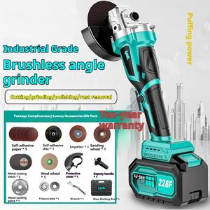 Meuleuse d'angle sans fil électrique sans balais à 5 vitesses avec batterie, qualité industrielle et bricolage, dotée d'un affichage numérique - Product Image 2