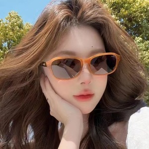 Lunettes de soleil ovales rétro pour femmes, monture intégrale, protection UV400, couleur thé, style adulte 2024 - Product Image 1