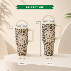 Gobelet isotherme en acier inoxydable personnalisé avec motif animal de dessin animé et poignée, idéal pour les voyages (vente en gros) - Product Image 2