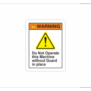 Étiquette d'avertissement de protection requise pour les machines industrielles, les équipements de traitement et les systèmes de production - Product Image 2
