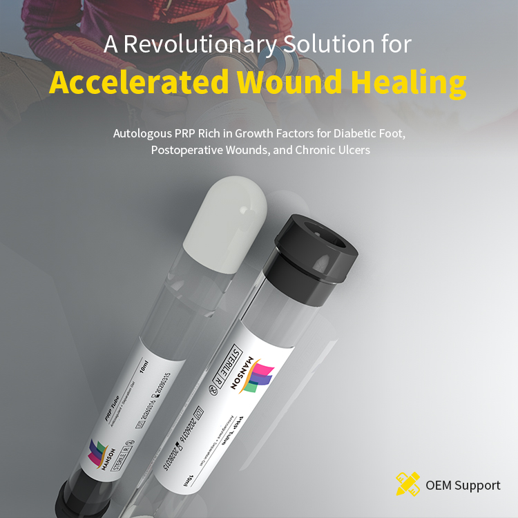 10ml Vacuum Blood Collection PRP Tube For Foot Ulcer Regeneration Approved By CE