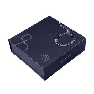 Caja de Regalo Plegable de Lujo OEM con Espuma EVA para Cosméticos y Aceites Esenciales, Cierre Magnético Gris, Cajas de Regalo de Cartón Plegables - Product Image 2