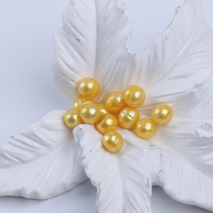 ไข่มุกน้ำจืดธรรมชาติทรงเคชิ ขนาด 8-9 มม. สีทอง ยี่ห้อ Zhuji สำหรับทำเครื่องประดับ DIY - Product Image 3