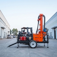 En stock – Nouvelle machine compacte de forage de puits d'eau, équipement de forage de puits de 200 m sur roues – Machines de perforation de puits