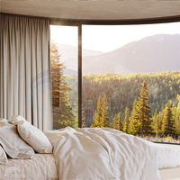 Cabine Glamping Modulaire en Bois pour Expédition et Chargement Faciles – Maisons Préfabriquées de Luxe en Bois Rond – Maisons Circulaires