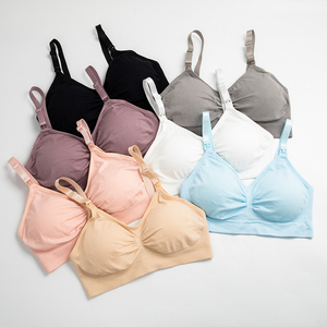 Reggiseno <span class=keywords><strong>Allattamento</strong></span> Senza Cuciture con Spalline Regolabili, Traspirante e Imbottitura Rimovibile <span class=keywords><strong>per</strong></span> Maternità - Product Image 1