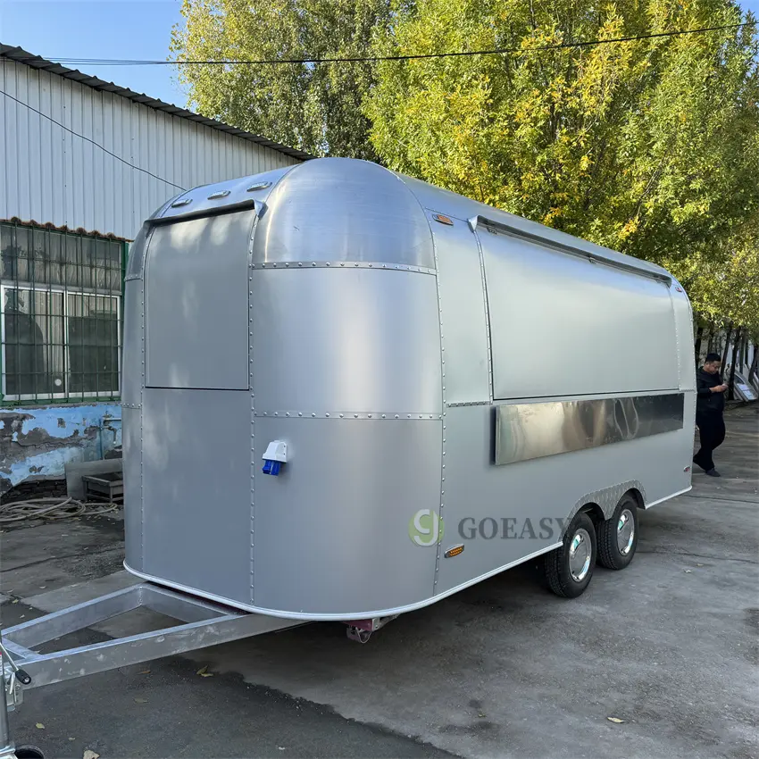 Goeasy airstream remorque pour snacks d'extérieur chariot de nourriture mobile avec chariot de cuisine