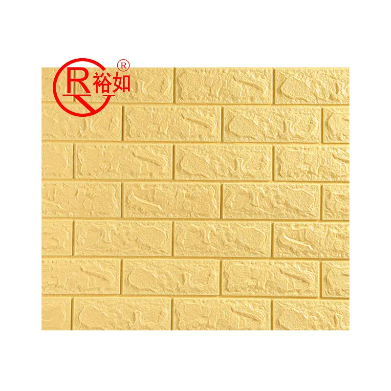 Yu Ru Pink White PE Wall Panels 3d Brick Wallpaper 3d Foam Wall Stickers for Home Decoration