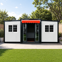 Maison préfabriquée extensible sur mesure de 20 pieds avec 2 chambres, design modulaire durable, toit à pignon et assemblage rapide